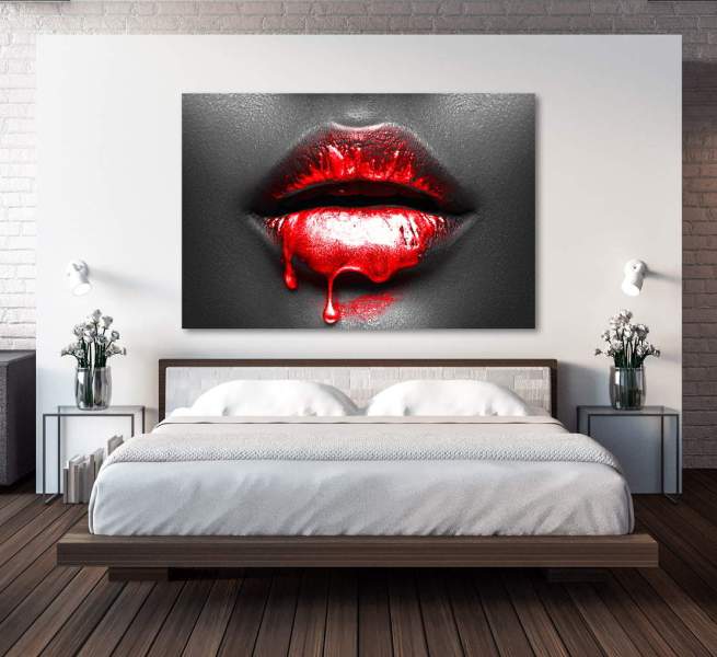 rote-Lippen-Aludibondbild