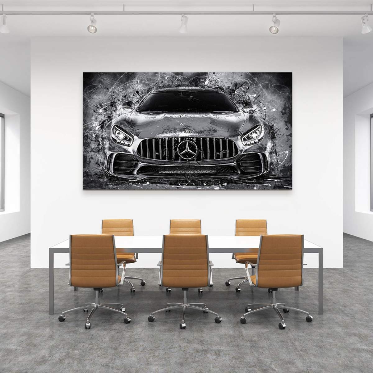 mercedes amg gt als leinwandbild von roland menzel