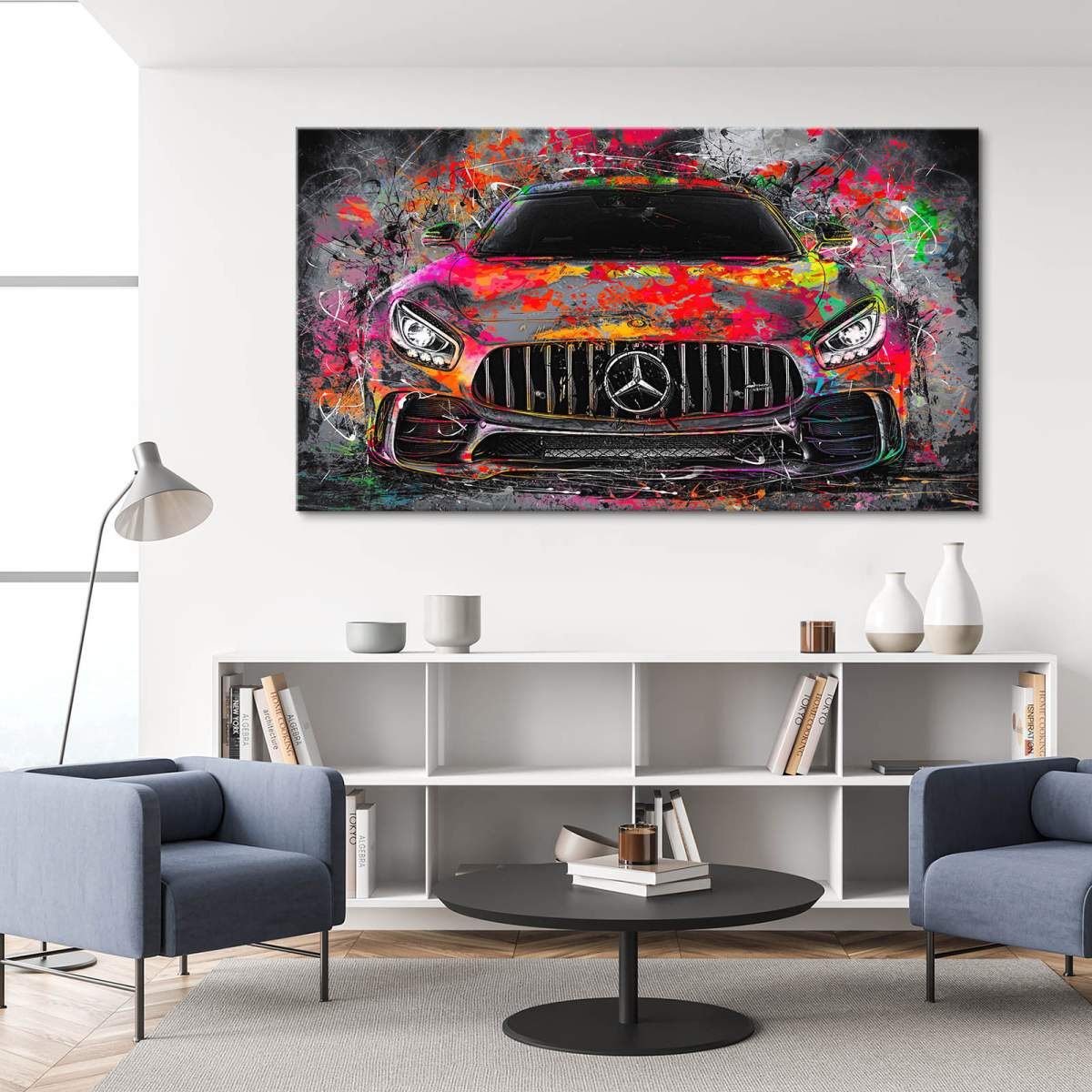 mercedes amg gt auf leinwand von roland menzel