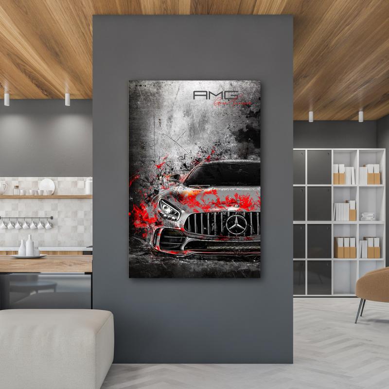 Auto Wandbild Leinwandbild Mercedes AMG GT Luxury