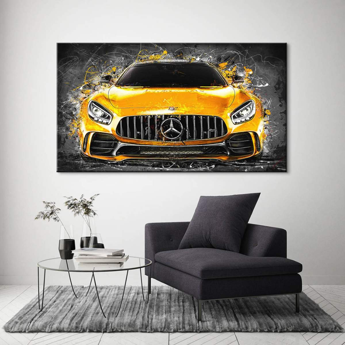 mercedes amg gt wandbild von roland menzel