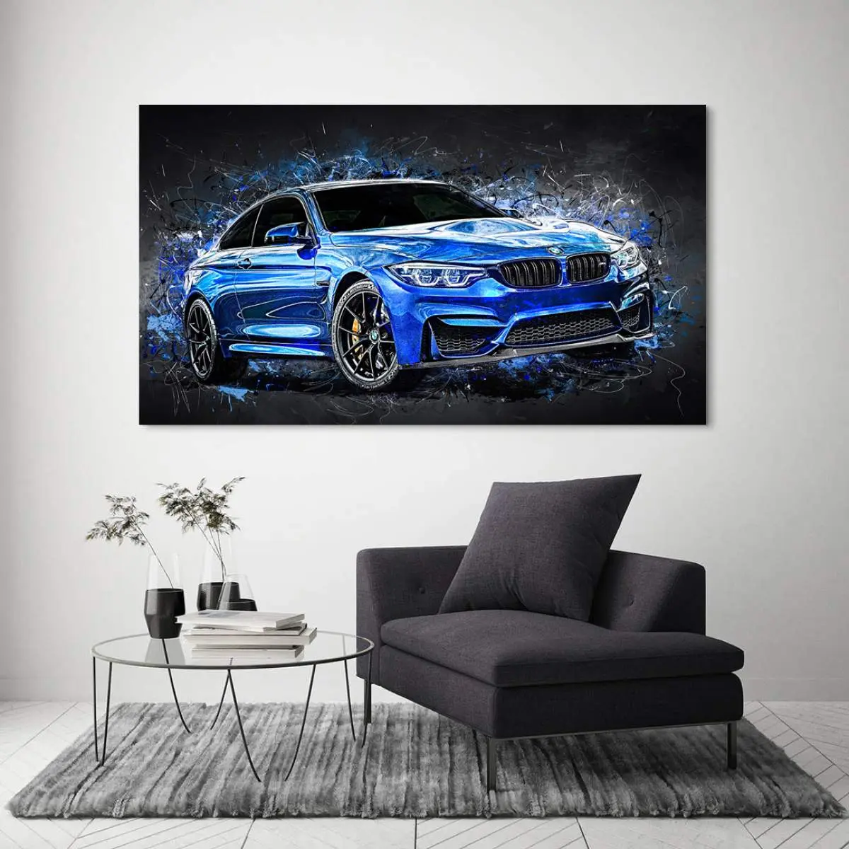 Leinwandbild BMW M4 von Roland Menzel | Kunstgestalten24 Leinwandbild BMW M4 von Roland Menzel | Kunstgestalten24
