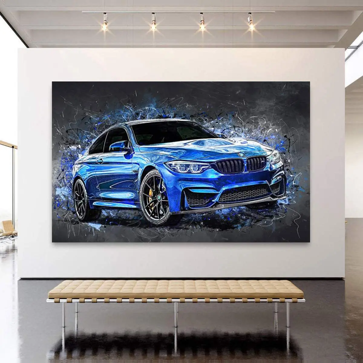 Leinwandbild BMW M4 von Roland Menzel | Kunstgestalten24 Leinwandbild BMW M4 von Roland Menzel | Kunstgestalten24
