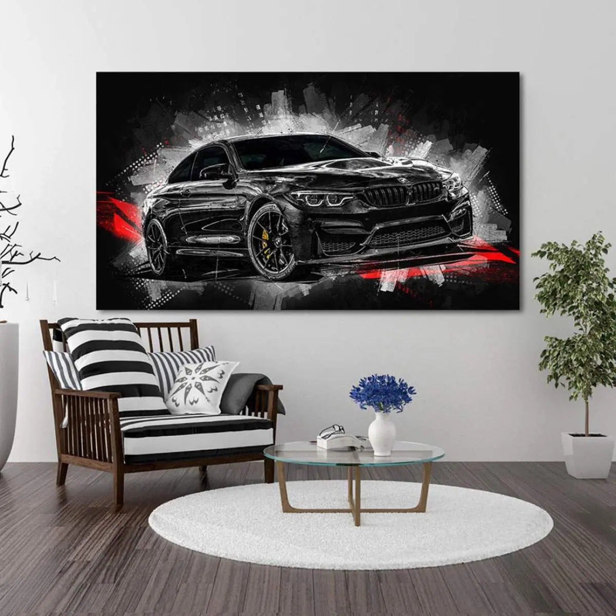 BMW M4 Wandbild von Roland Menzel | kunstgestalten24 BMW M4 Wandbild von Roland Menzel | kunstgestalten24