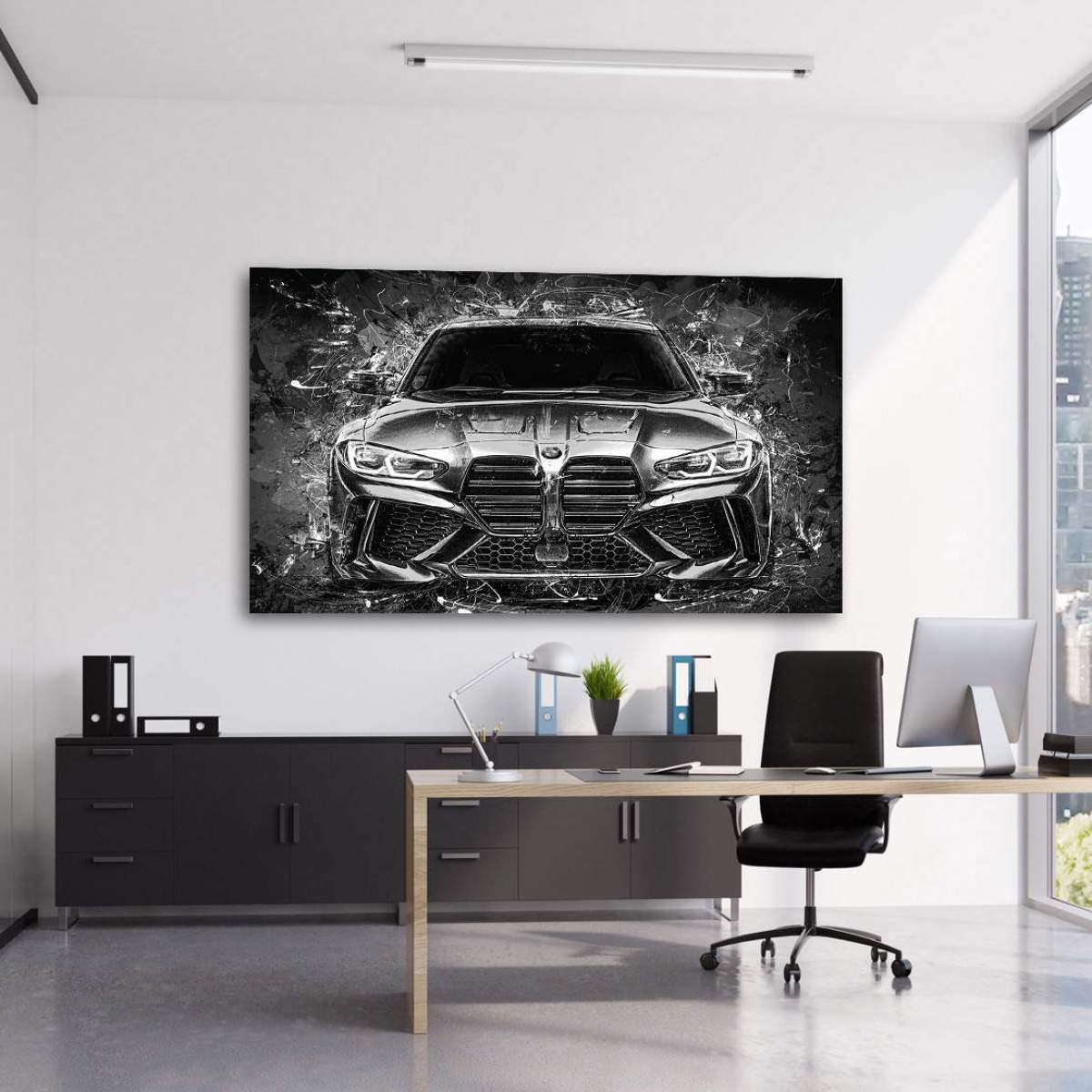 BMW M4 auf Aludibond von Roland Menzel | Kunstgestalten24