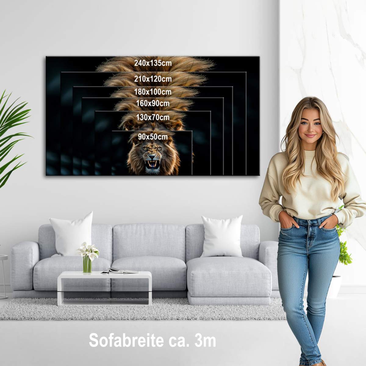 Monroe Platinum Whisper Wandbild