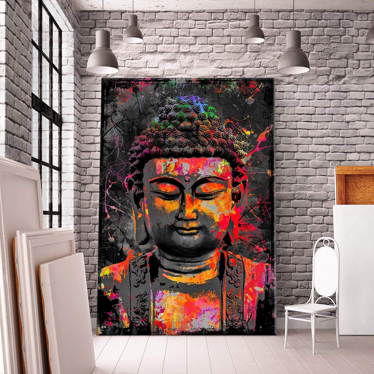 Buddh Wandbild von Ron Danell