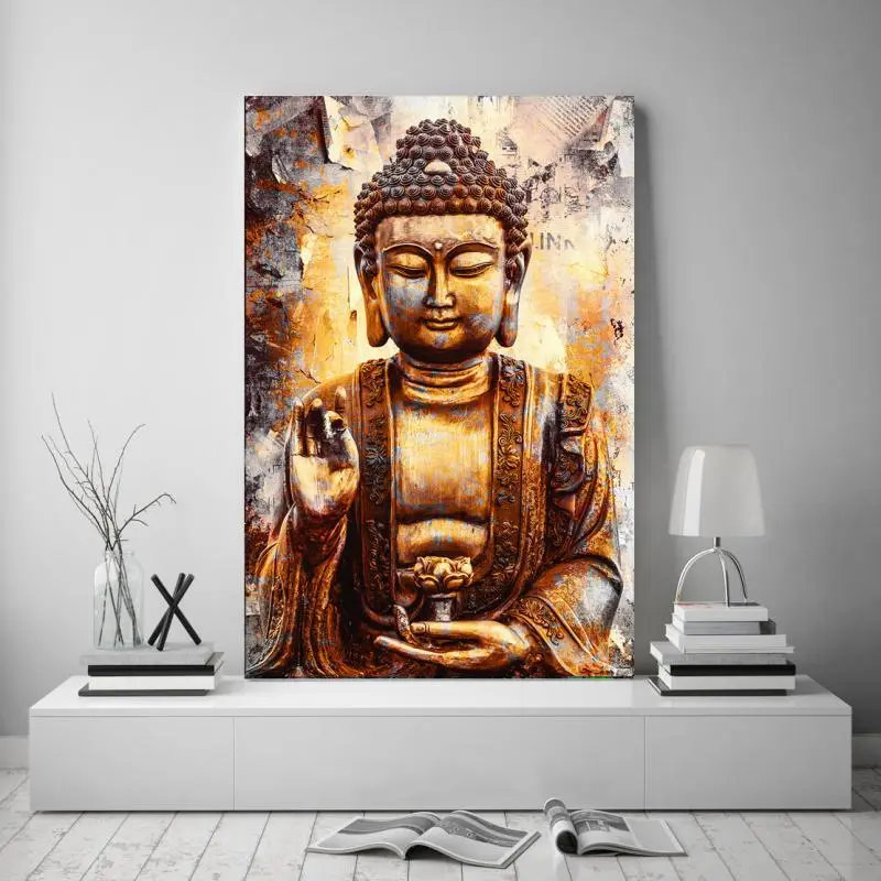 Buddha-Acrylglasbild-Wandbild von Ron Danell