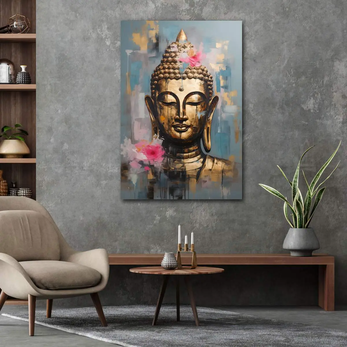 Buddha Wandbild Kunstgestalten24 Buddha Wandbild Kunstgestalten24