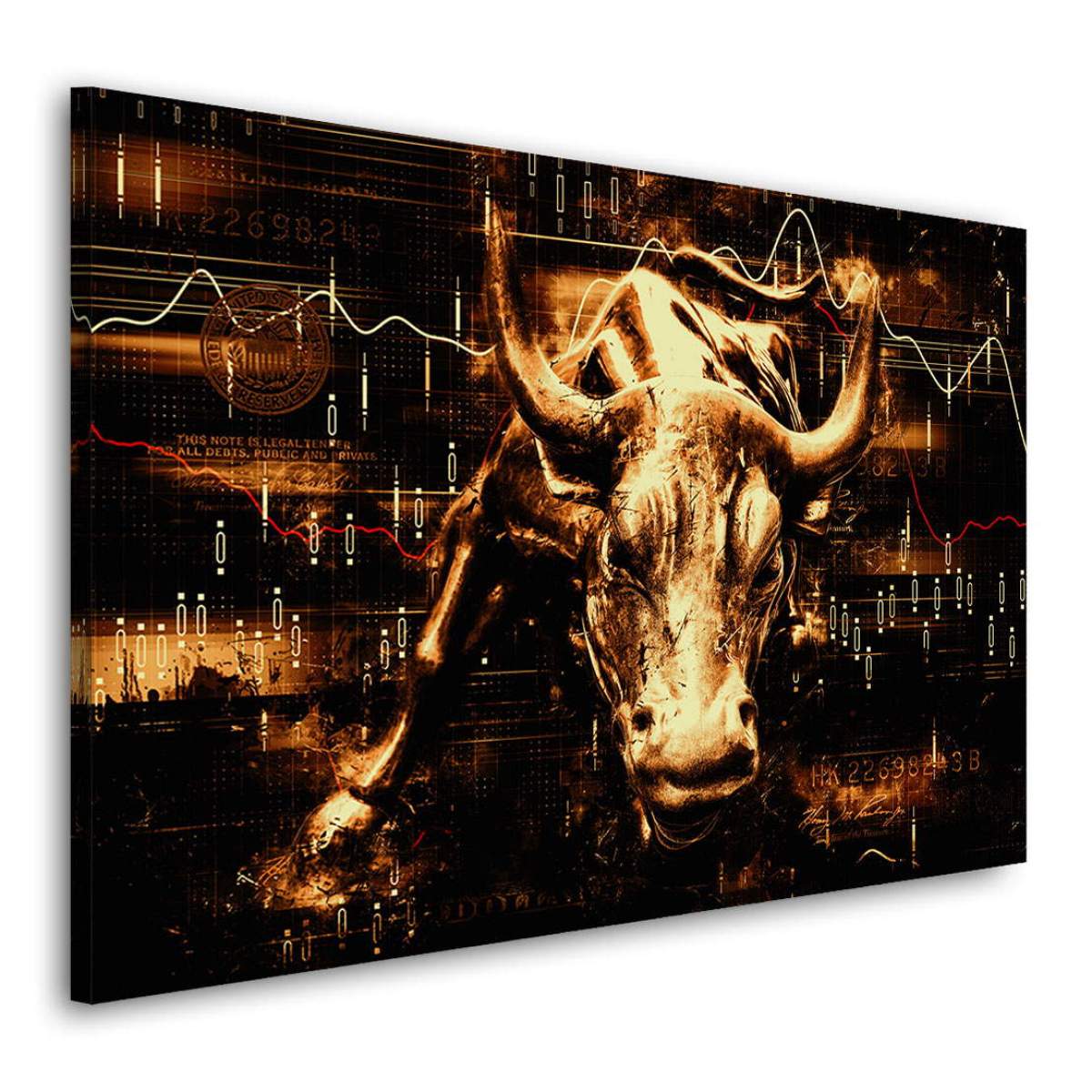Stier-Börse-Leinwandbild von Ron Danell
