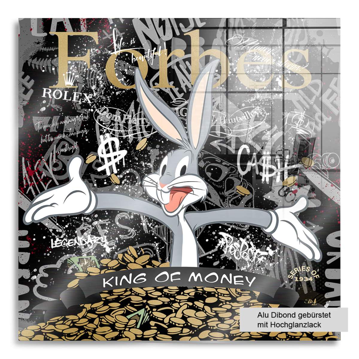 Bunny Wandbild von Kunstgestalten24