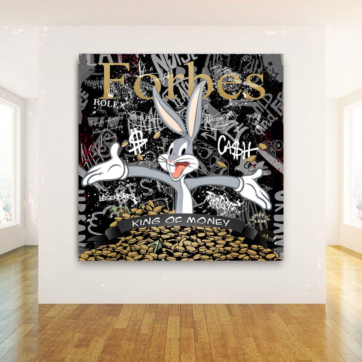 Bunny Wandbild von Kunstgestalten24