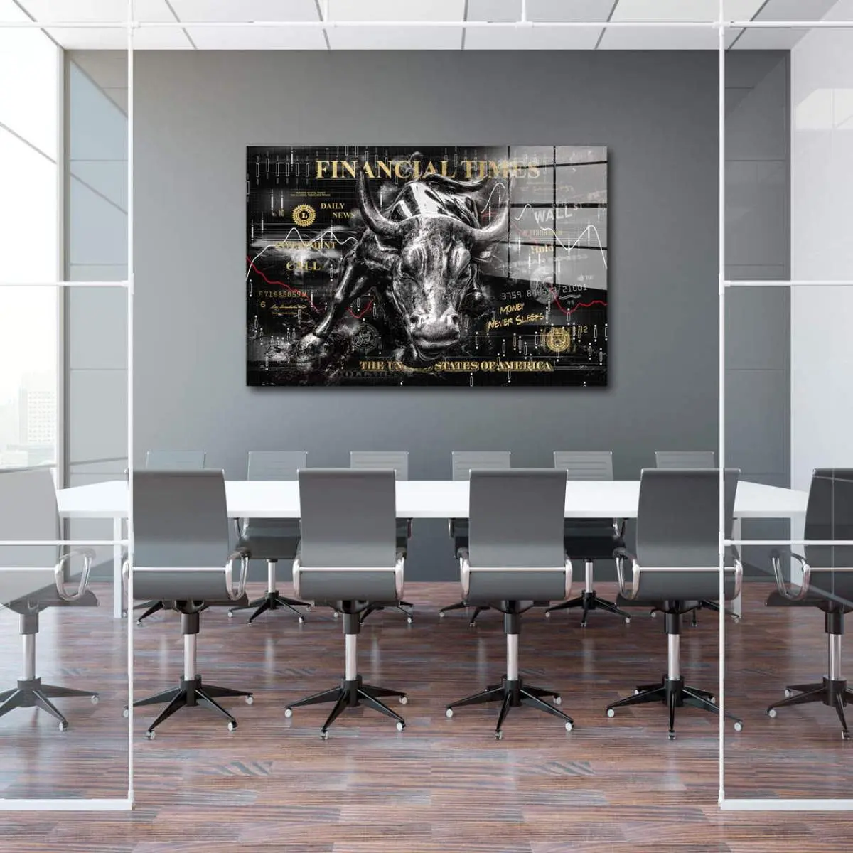 Wallstreet pop Art Bild von Kunstgestalten24