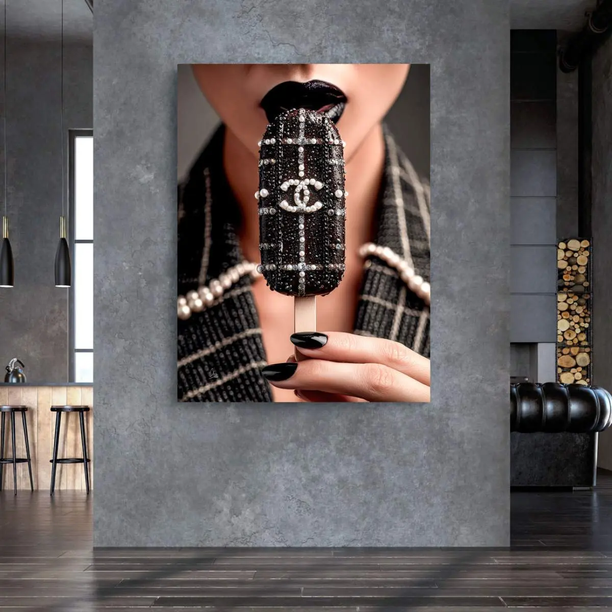 Chanel Eis Wandbild Kunstgestalten24 Chanel Eis Wandbild Kunstgestalten24