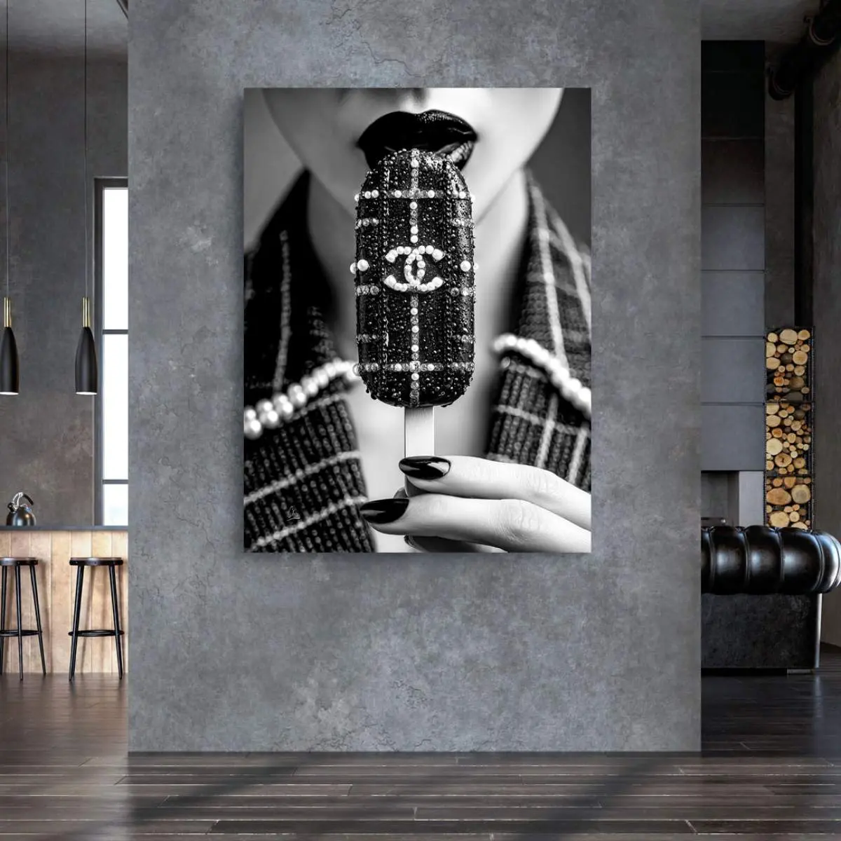 Chanel Eis Wandbild Kunstgestalten24 Chanel Eis Wandbild Kunstgestalten24