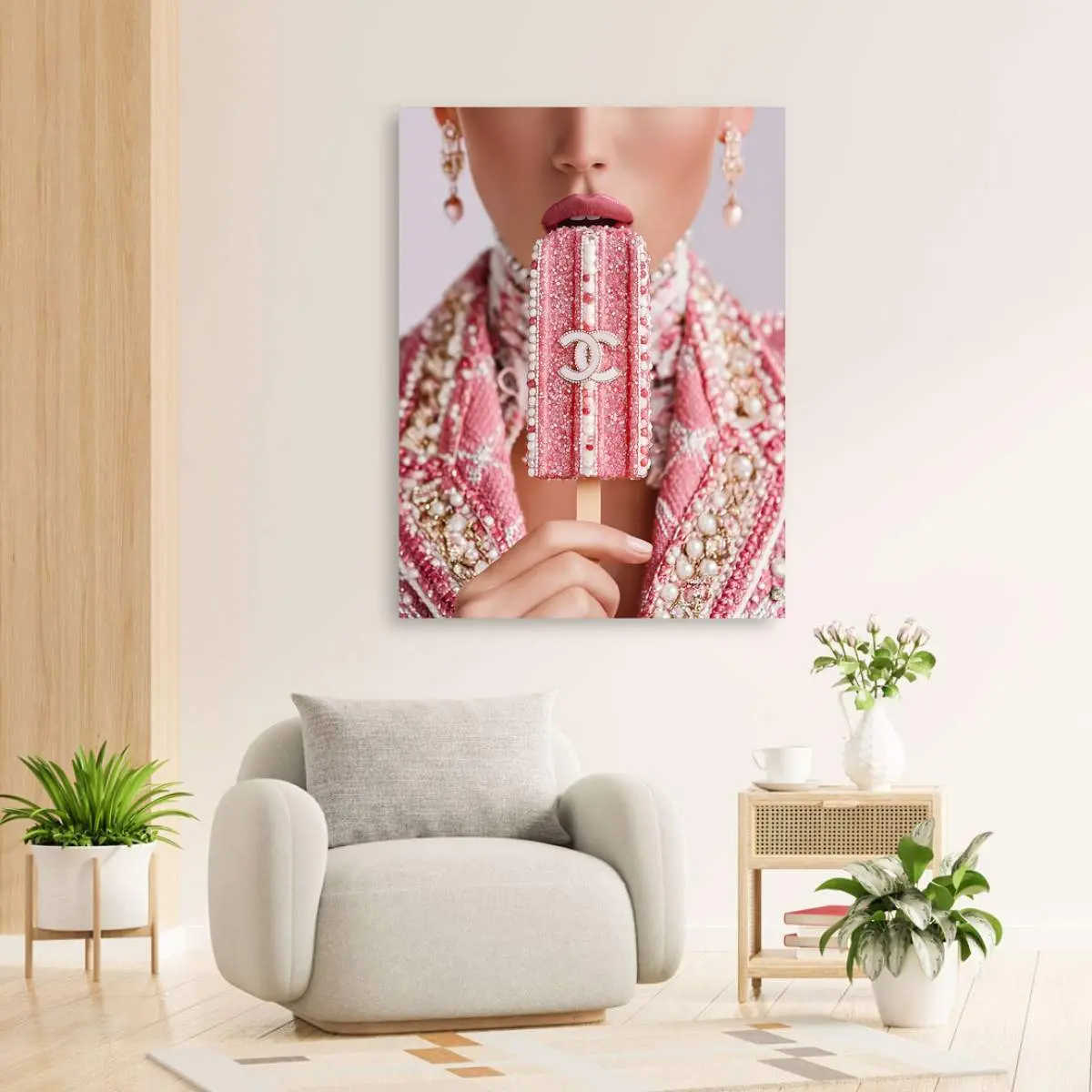 Chanel Eis Wandbild Kunstgestalten24 Chanel Eis Wandbild Kunstgestalten24