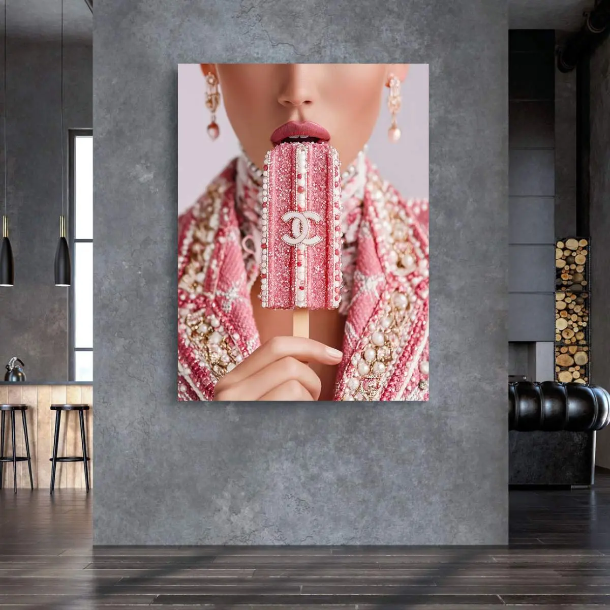 Chanel Eis Wandbild Kunstgestalten24 Chanel Eis Wandbild Kunstgestalten24