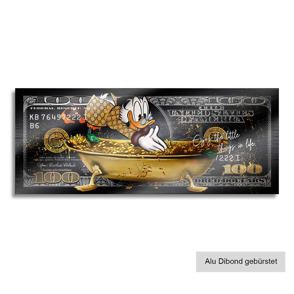 Leinwandbild Dagobert 100 Dollar Enjoy
