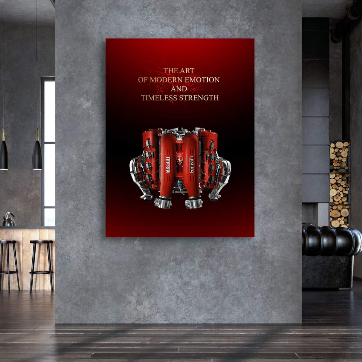 Ferrari Auto Wandbild Kunstgestalten24