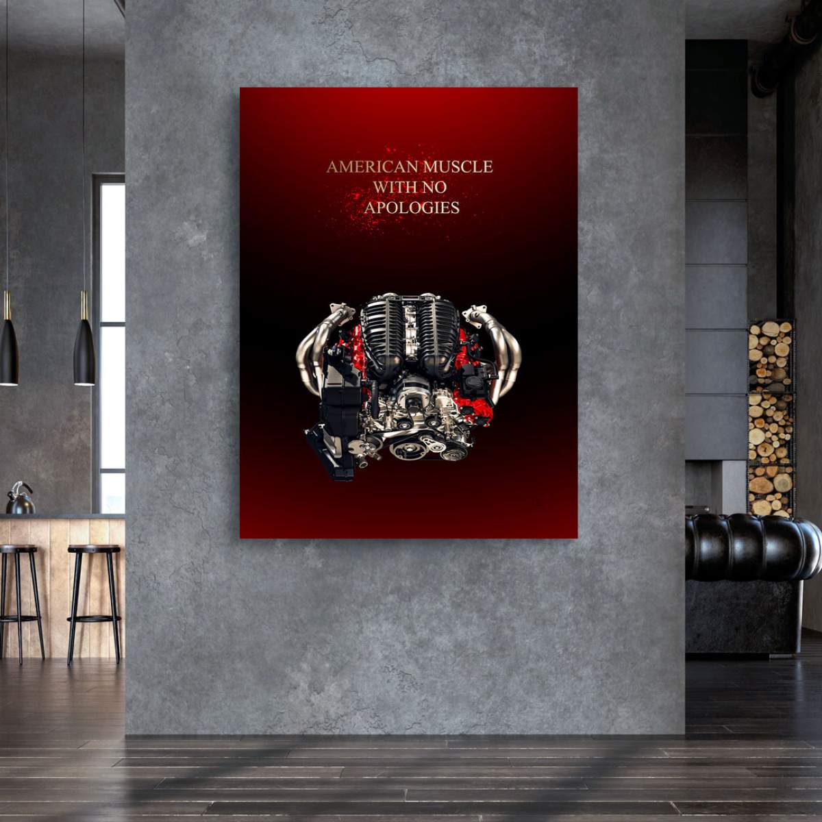 Corvette C8 Wandbild Kunstgestalten24