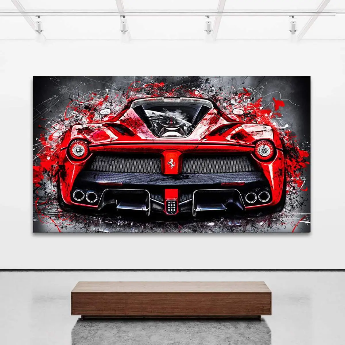 Ferrari auf Leinwand von Roland Menzel | Kunstgestalten24