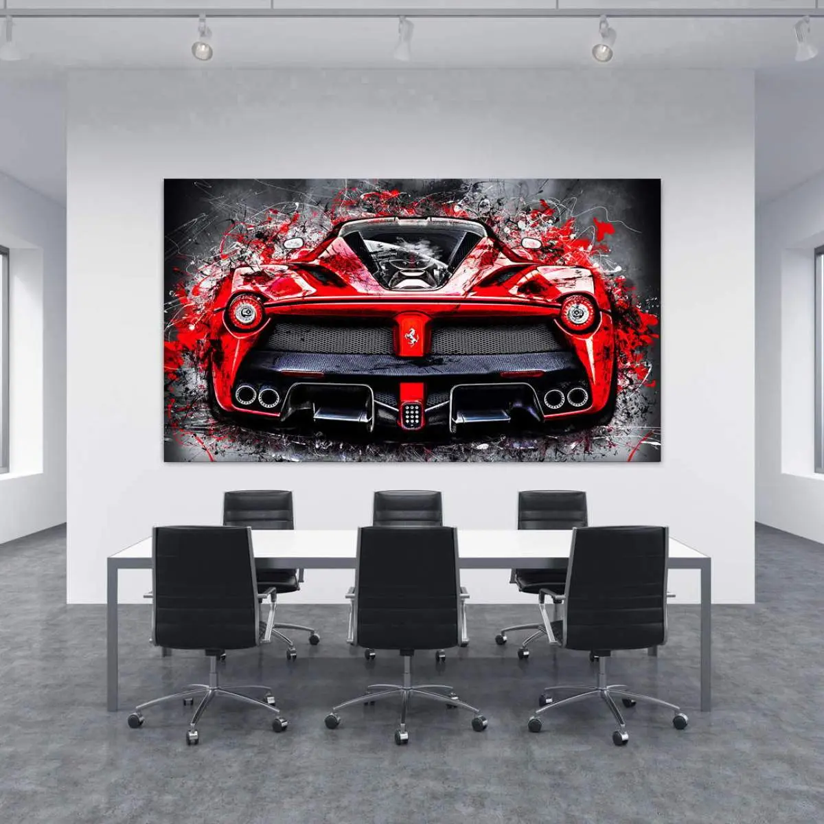 Ferrari auf Leinwand von Roland Menzel | Kunstgestalten24