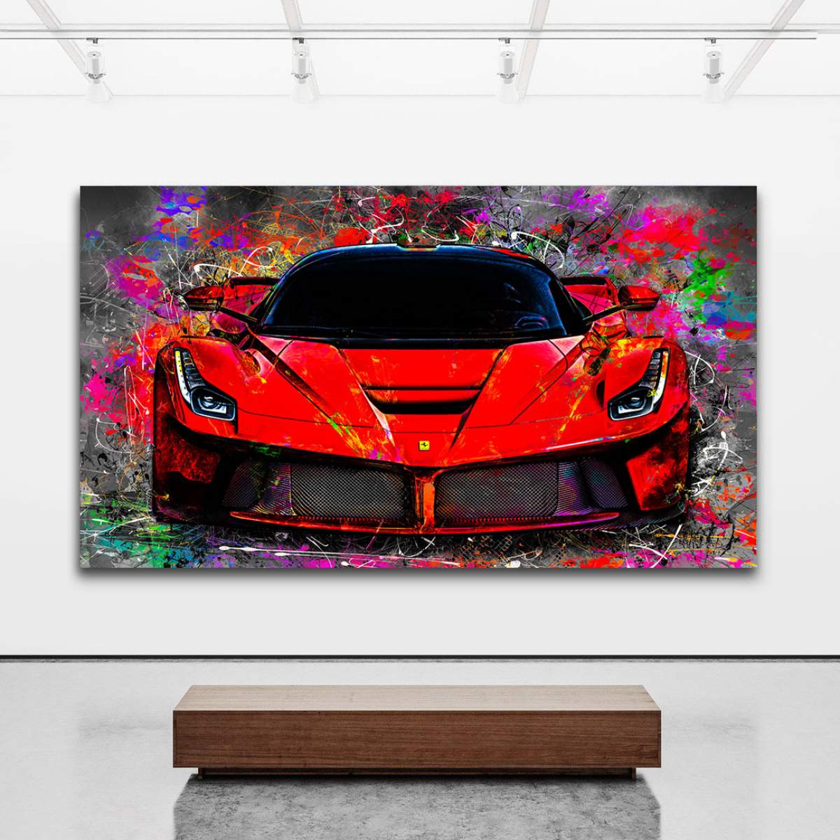 Ferrari als Leinwandbild von Roland Menzel | Kunstgestalten24