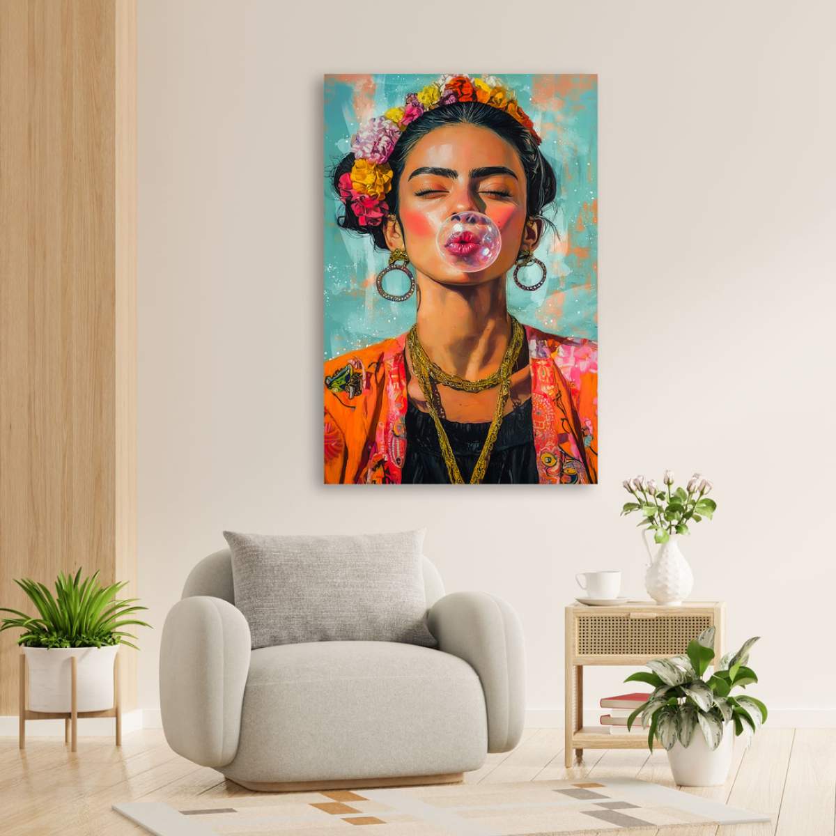 Frida Kahlo Wandbild von Kunstgestalten24