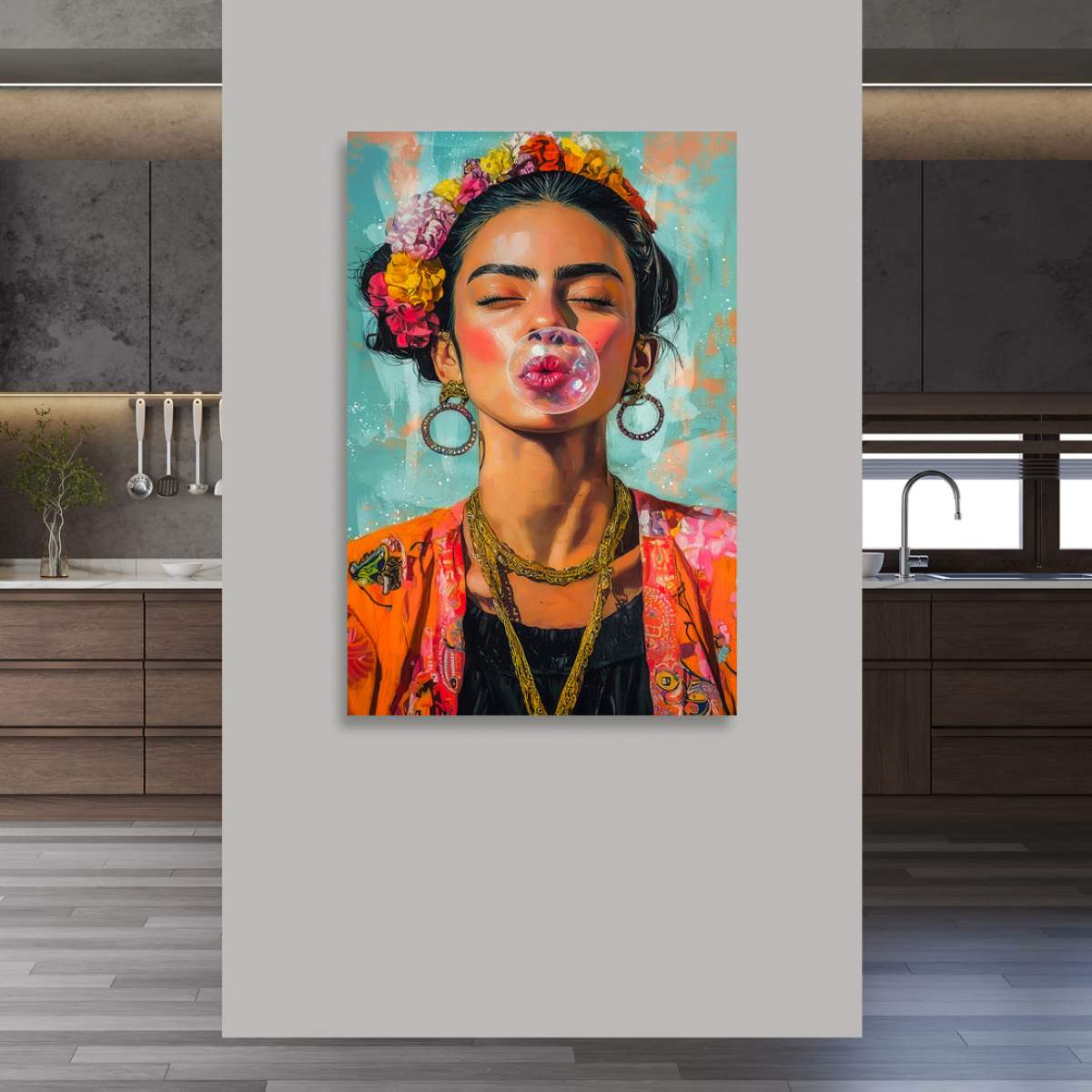 Frida Kahlo Wandbild von Kunstgestalten24
