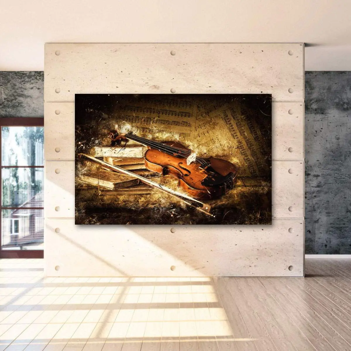 Leinwandbild-Geige-Wandbild