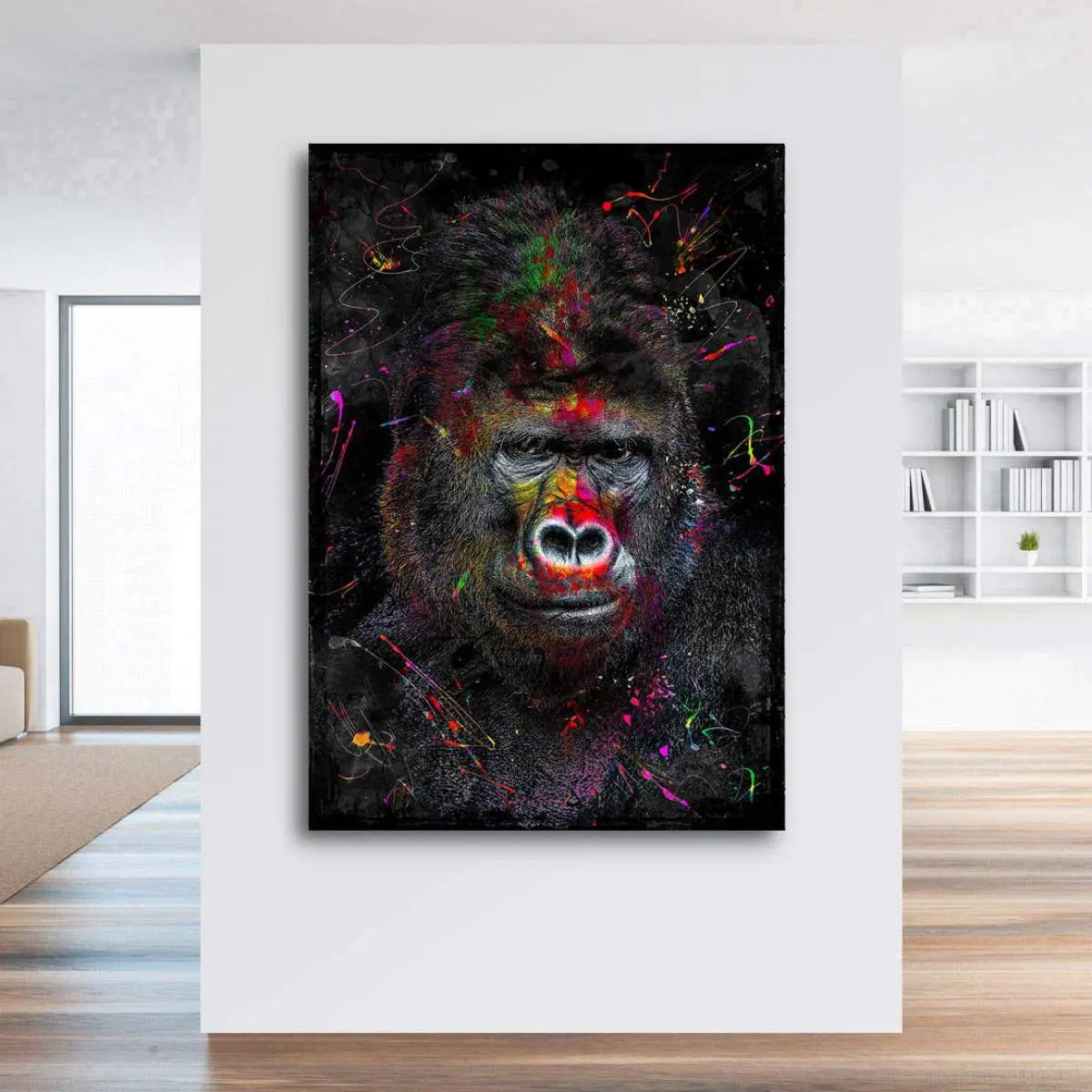 Gorilla Leinwandbild von Kunstgestalten24