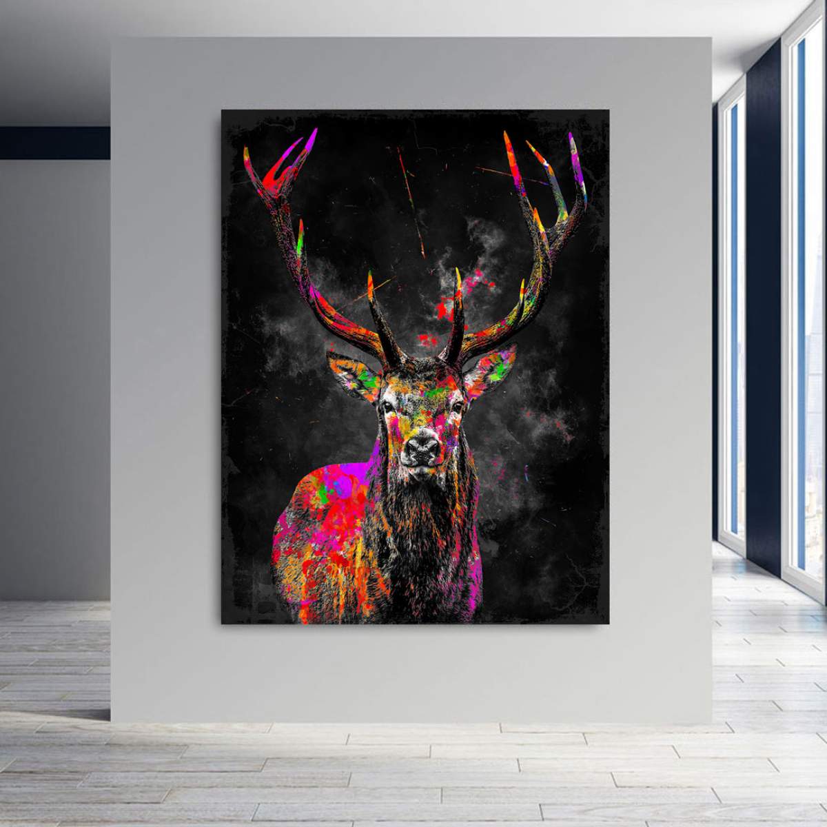 Glasbild-Hirsch von Ron Danell