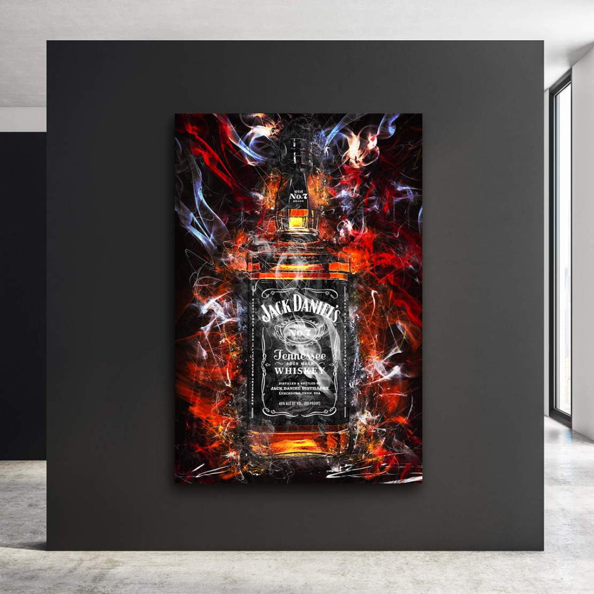 Jack Daniels Abstrakt Wandbild