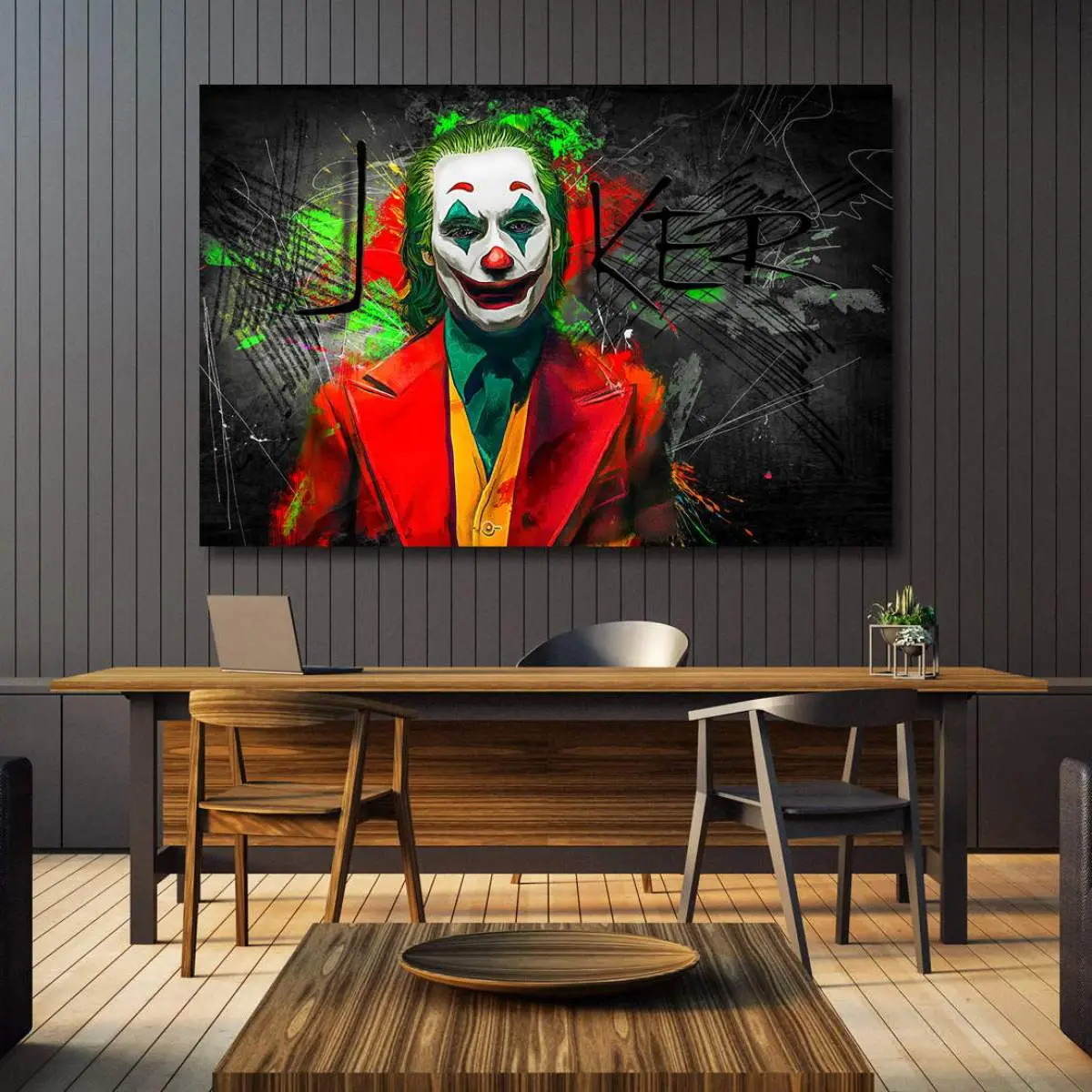 Joker-Leinwandbild-Wandbild von Ron Danell