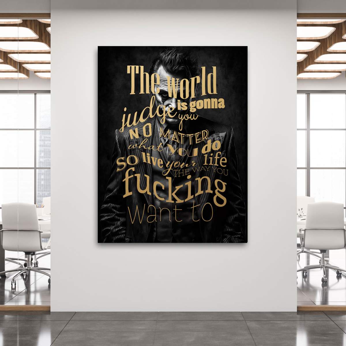 Joker Blattgold Bild von Kunstgestalten24