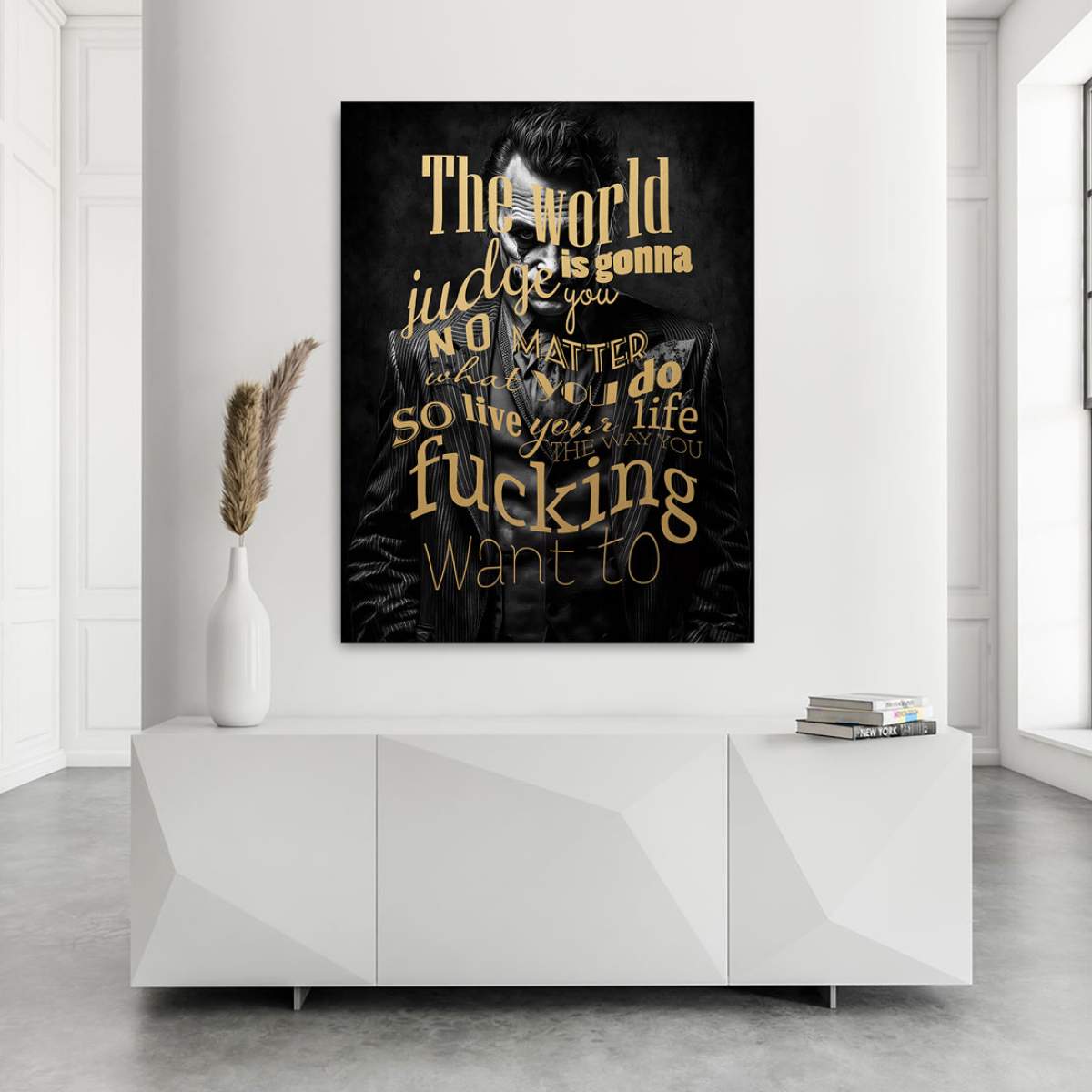 Joker Blattgold Bild von Kunstgestalten24