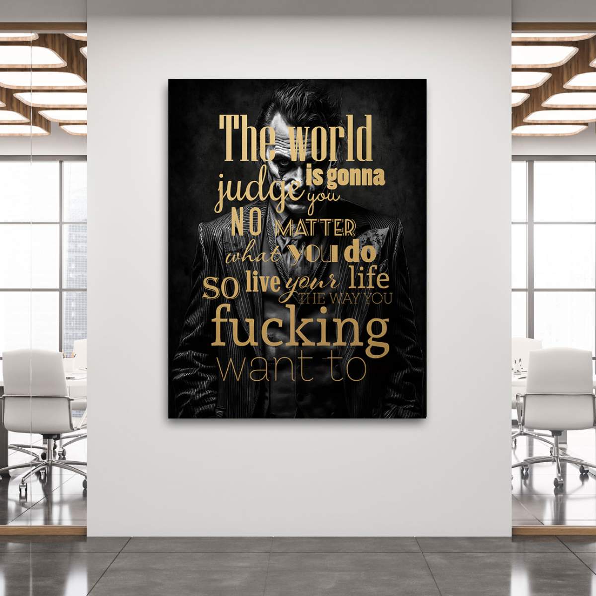 Joker Blattgold Bild von Kunstgestalten24