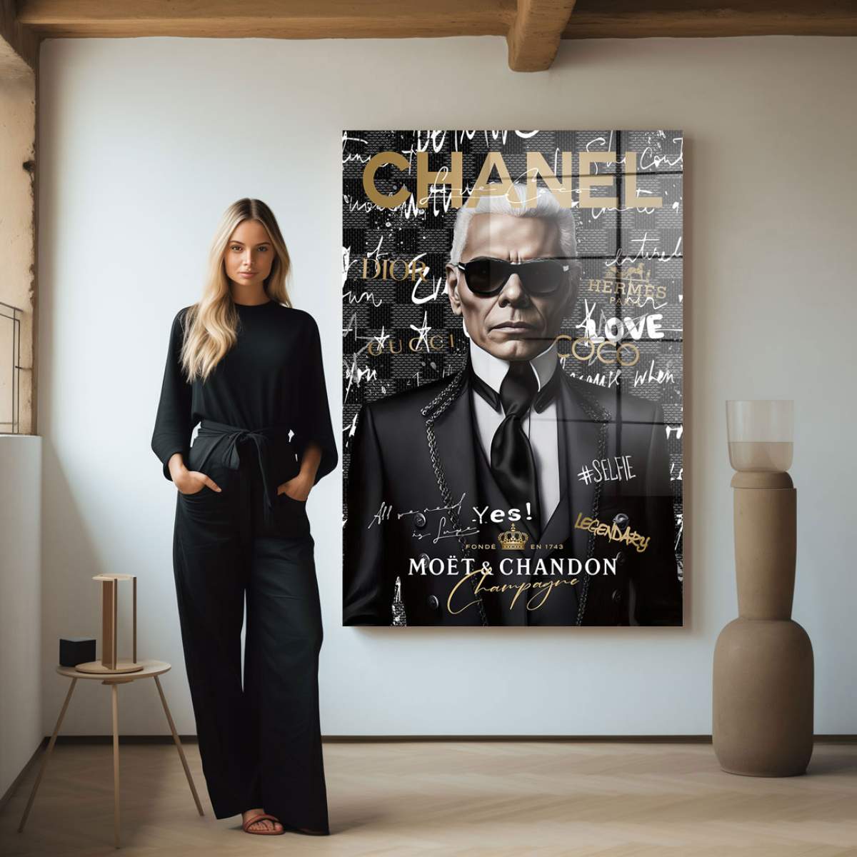 Blattgold Weltkarte von Kunstgestalten24