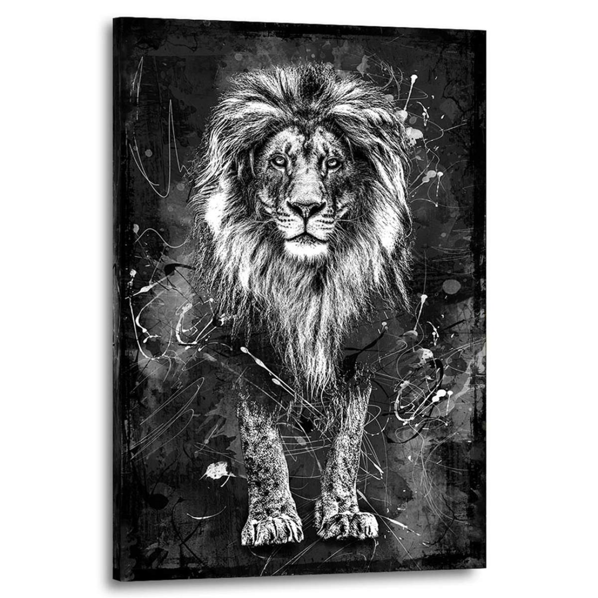 Löwe-Leinwandbild-Poster