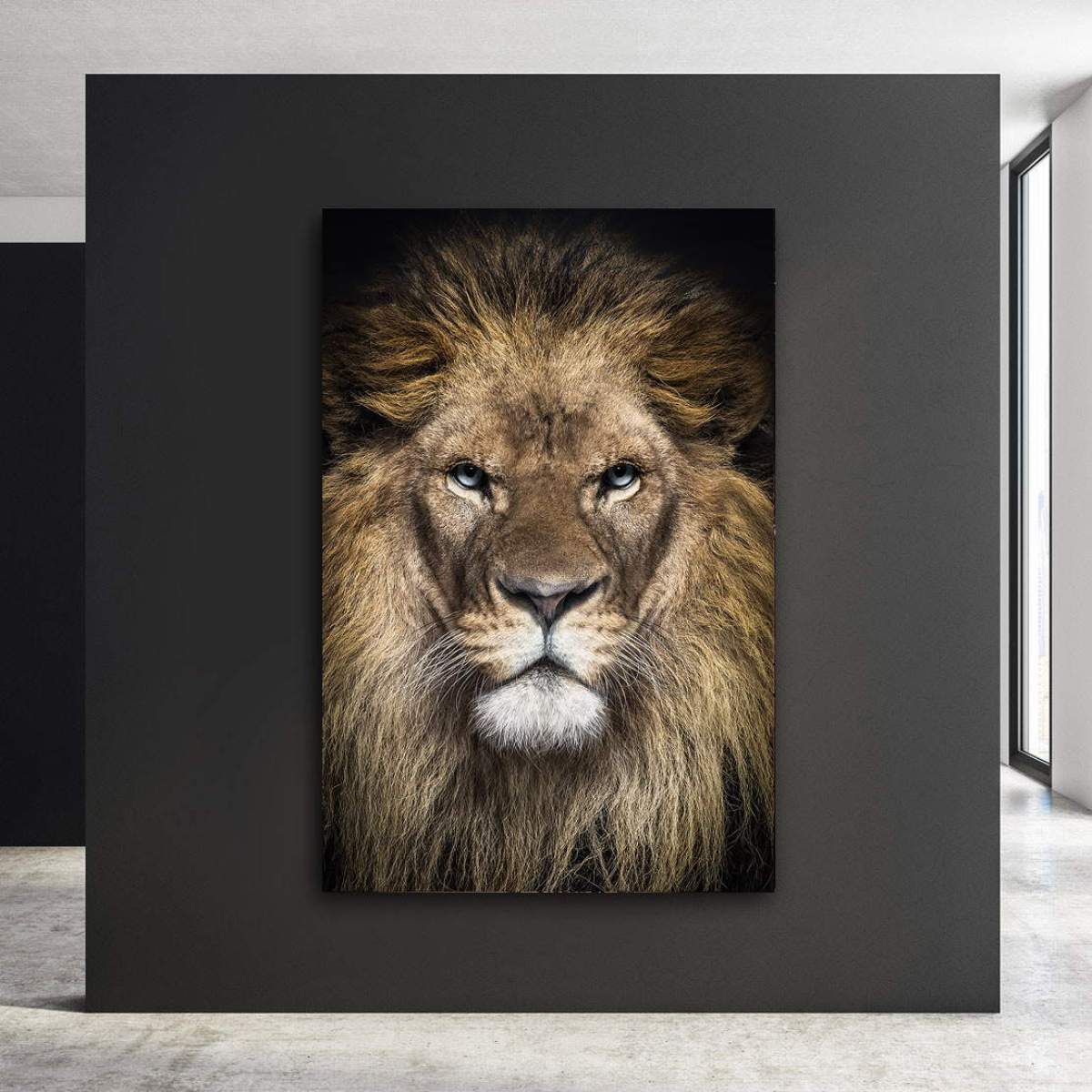 Löwenbild auf Leinwand Kunstgestalten24