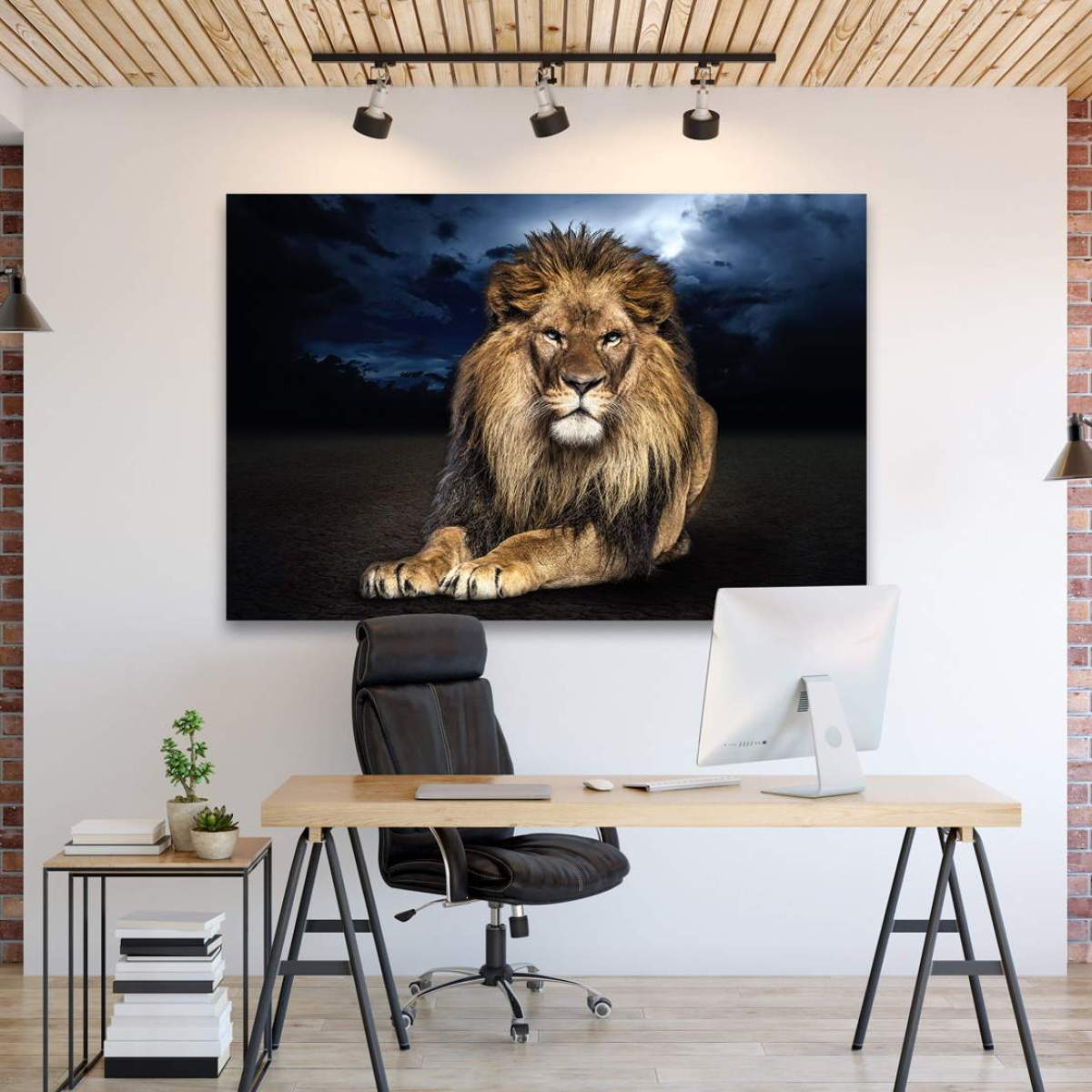 Löwen Motiv Wandbild