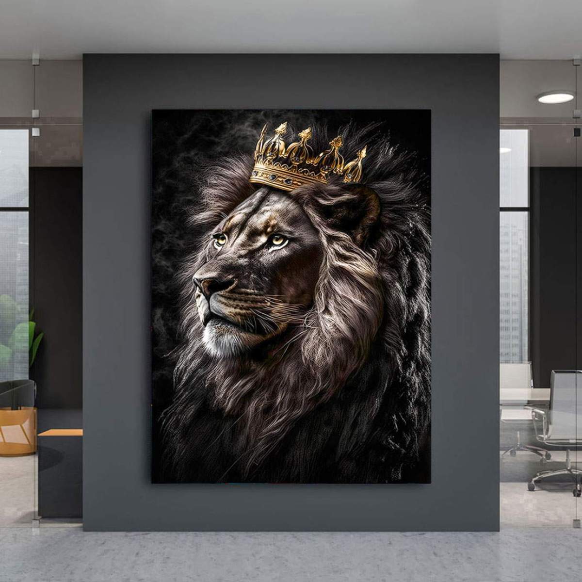 Wandbild Löwe Kunstgestalten24