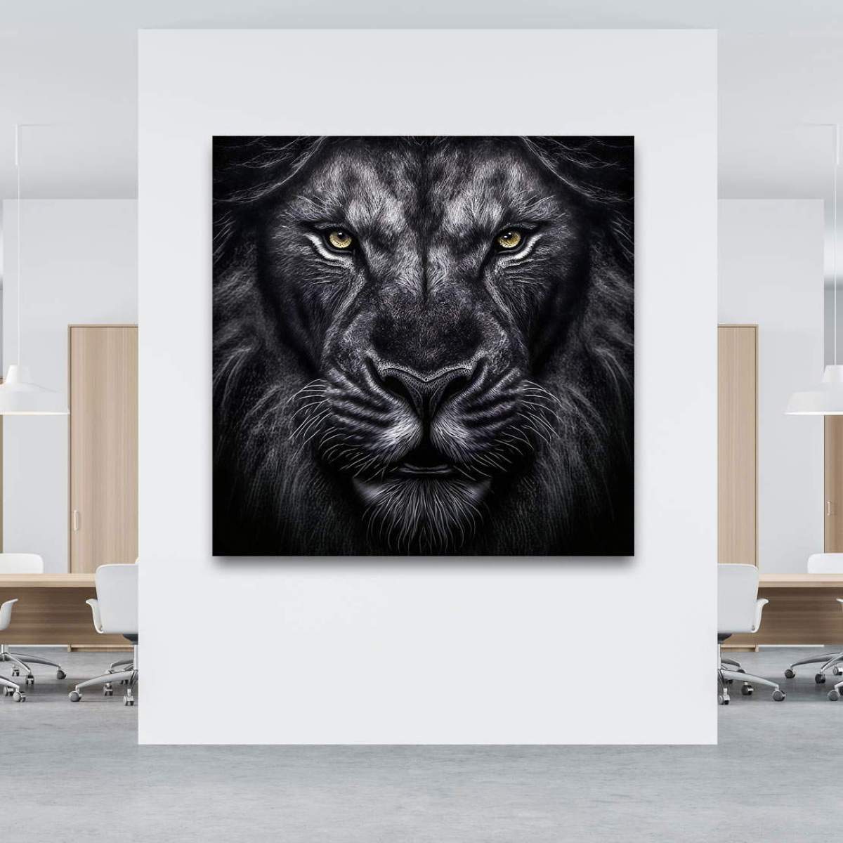 Löwen Wandbild von Kunstgestalten24
