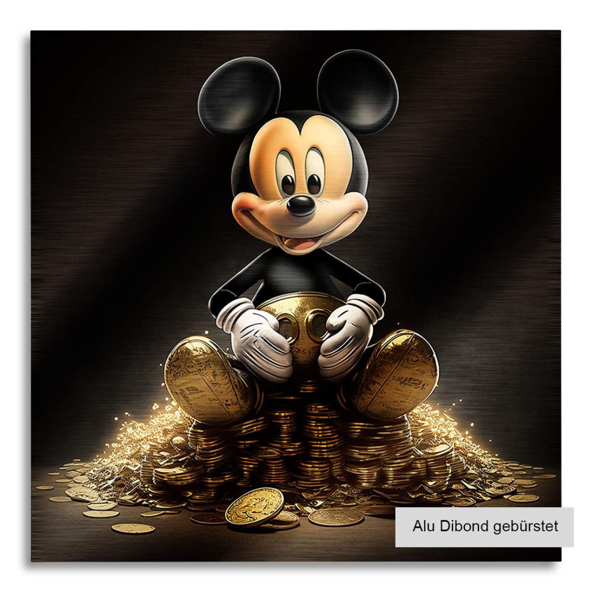 Leinwandbild Gold Mickey