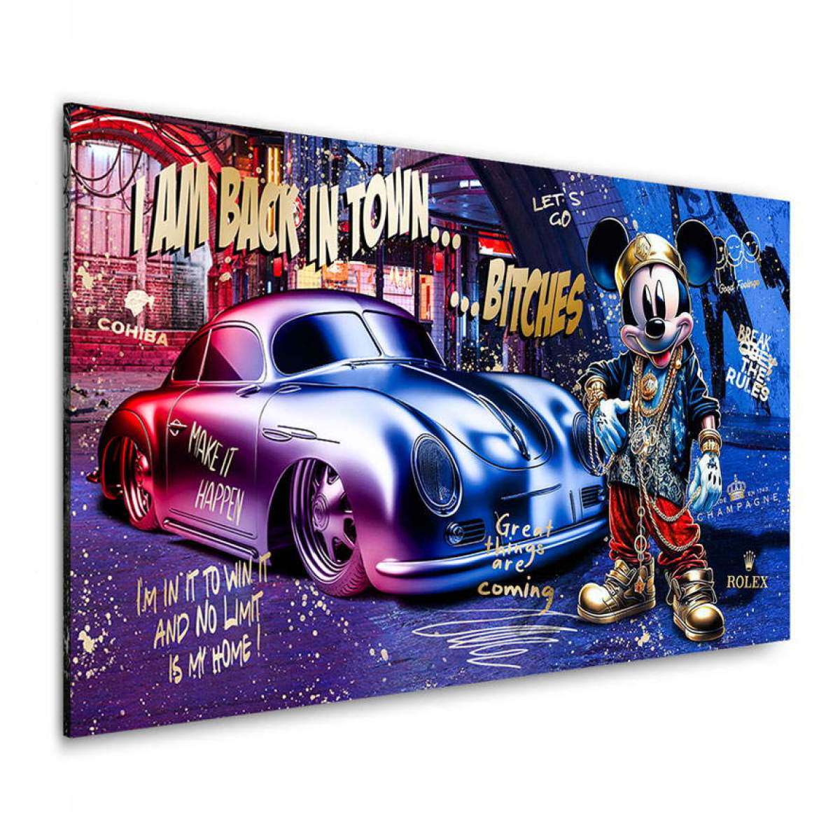 Micky Maus Wandbild von Kunstgestalten24