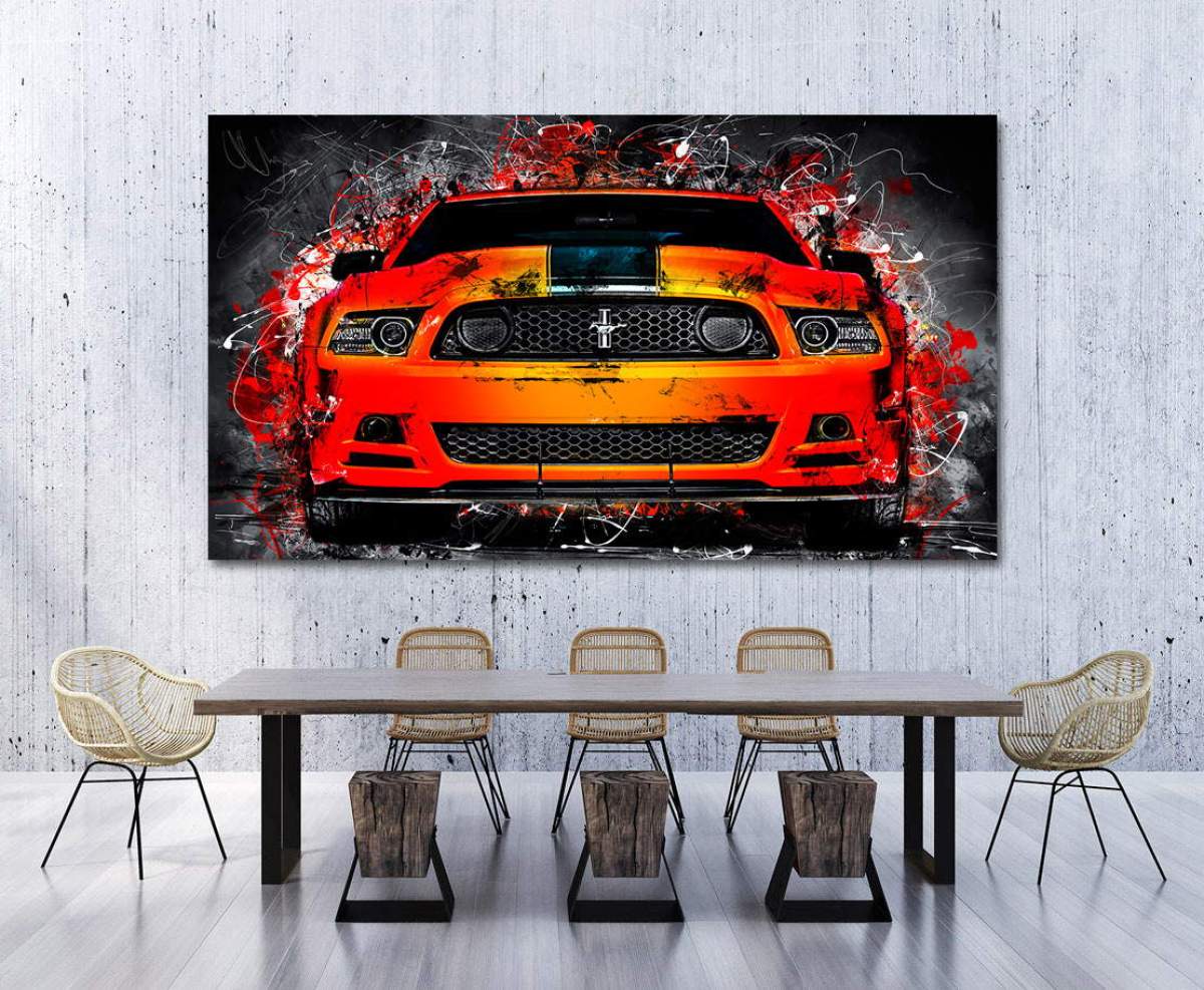 Wandbild Ford Mustang von Ron Davis - Kunstgestalten24