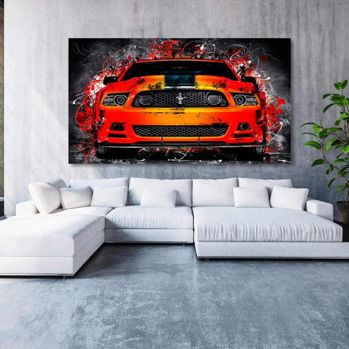 Wandbild Ford Mustang von Ron Davis - Kunstgestalten24