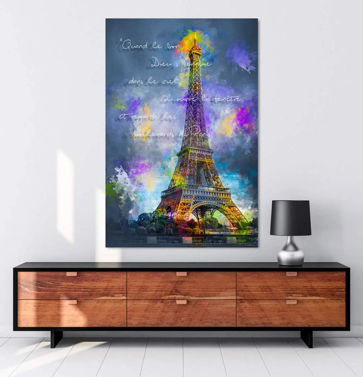 Leinwandbild Paris Eiffelturm Abstrakt Paint