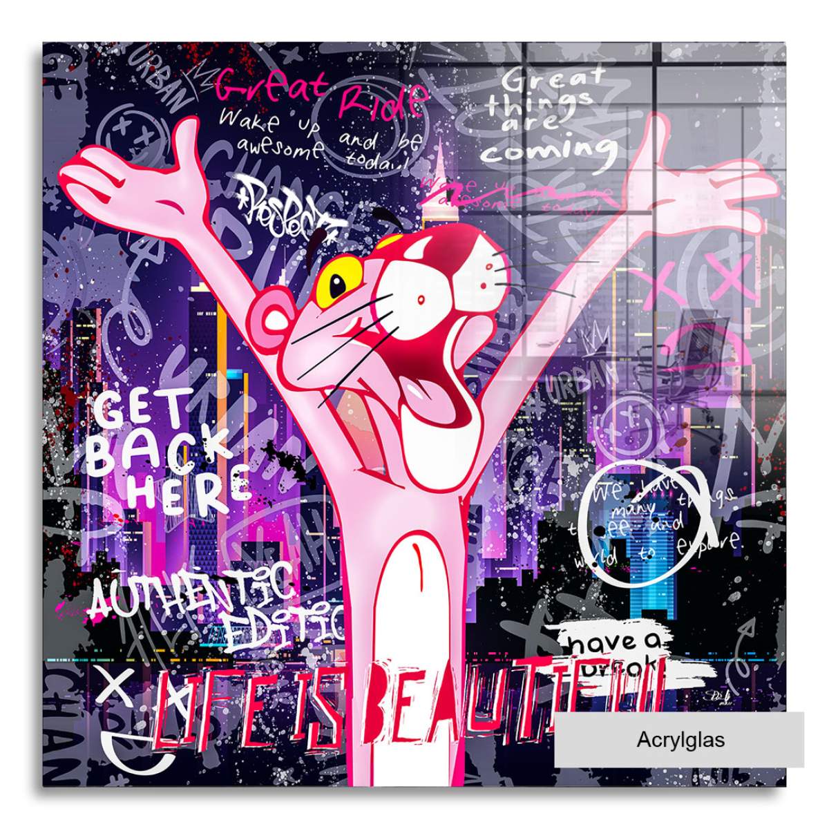 Panther Wandbild von Kunstgestalten24