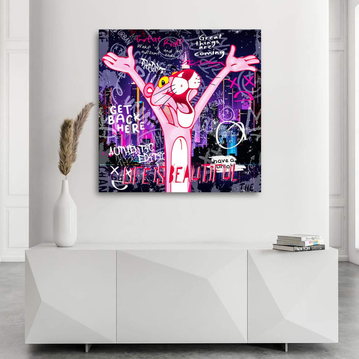 Panther Wandbild von Kunstgestalten24